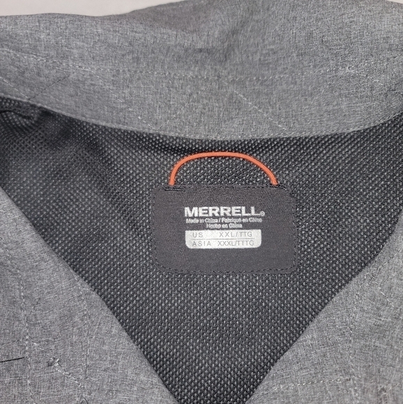 Mens Merrell Short Sleeve Collared Button-up Shirt With Pocket SZ XXL - Picture 8 of 8